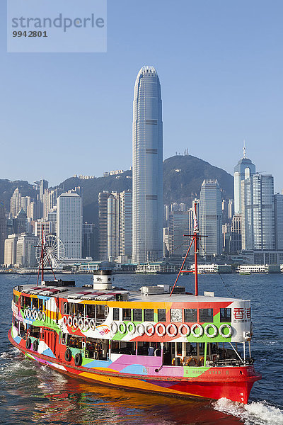 Skyline Skylines sternförmig Großstadt Fähre China Hongkong
