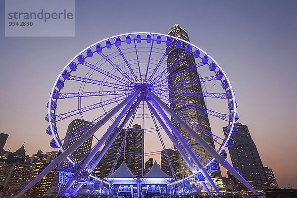 Skyline Skylines aufspüren Großstadt Mittelpunkt China Hongkong Rad