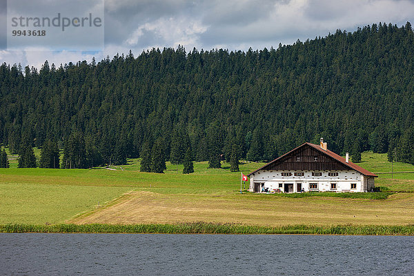 Europa Wohnhaus See Kanton Neuchatel Schweiz