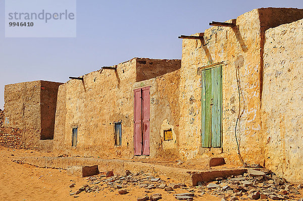 Häuser in der Altstadt  Unesco-Weltkulturerbe  Chinguetti  Region Adrar  Mauretanien  Afrika