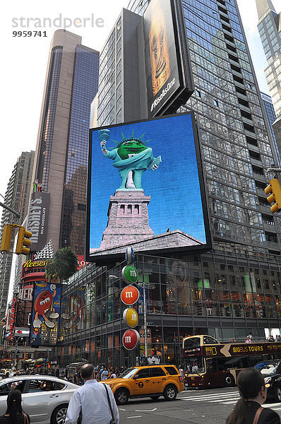 M&M Werbetafel  Times Square  Manhattan  New York City  New York  USA  Nordamerika
