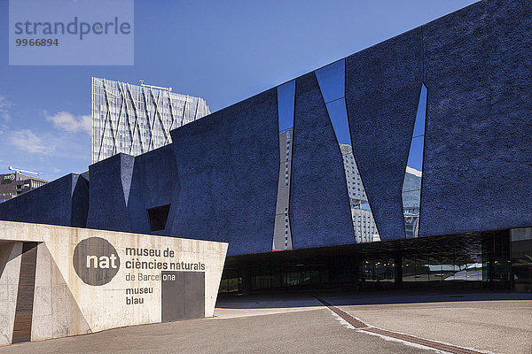 Das Museum der Naturwissenschaften  auch das Blaue Museum  Forum  Barcelona  ??Katalonien  Spanien  Europa