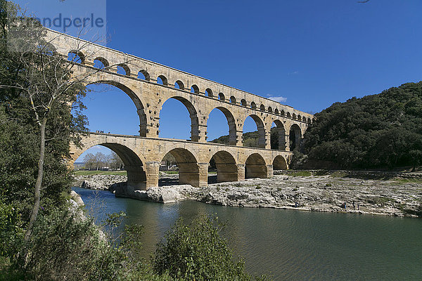 Pont du Gard  Vers-Pont-du-Gard  Languedoc-Roussillon  Frankreich  Europa