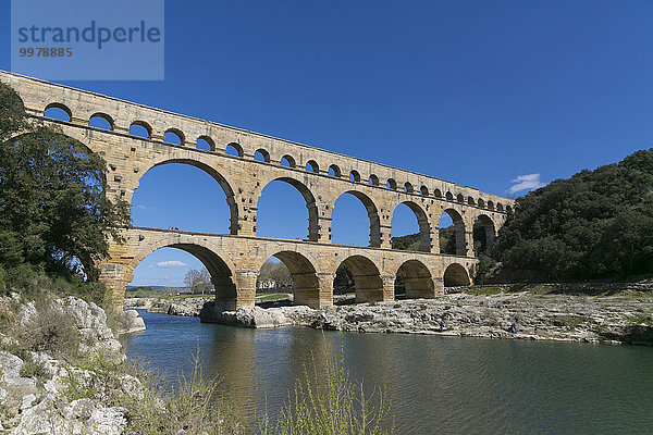 Pont du Gard  Vers-Pont-du-Gard  Languedoc-Roussillon  Frankreich  Europa