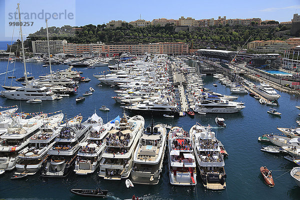 Hafen Port Hercule mit Yachten  Formel 1 Grand Prix Monaco 2015  Fürstentum Monaco