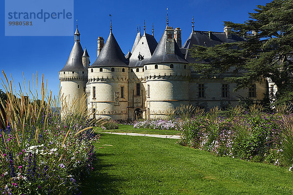 Im 15. Jahrhundert erbautes Schloss Château de Chaumont  Chaumont-sur-Loire  Département Loir-et-Cher  Frankreich  Europa
