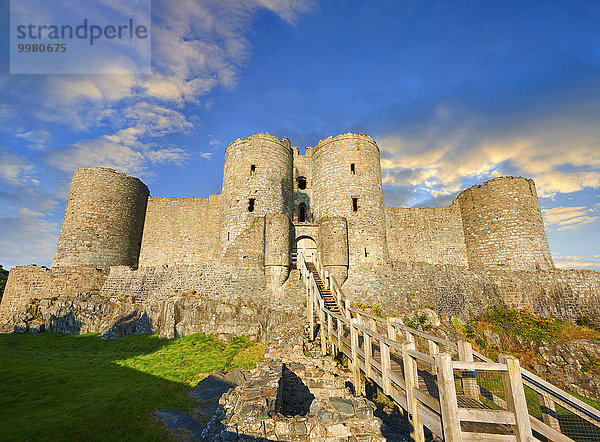 Harlech Castle  mittelalterliche Burg  1282  Wales  Großbritannien  Europa