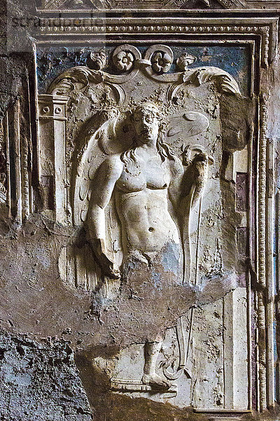 Wandrelief in Pompeji  Kampanien  Italien  Europa