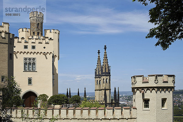 Schloss Stolzenfels am Mittelrhein  bei Koblenz  Rheinland-Pfalz  Deutschland  Europa