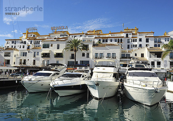 Hafen  Porto Banús  Andalusien  Spanien  Europa