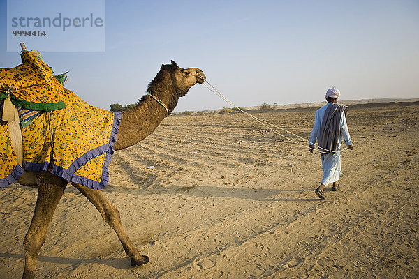 Indien Jaisalmer Rajasthan Kamelritt Kamel
