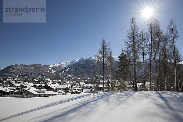 Winterlandschaft  Karwendelgebirge  Seefeld  Tirol  Österreich  Europa