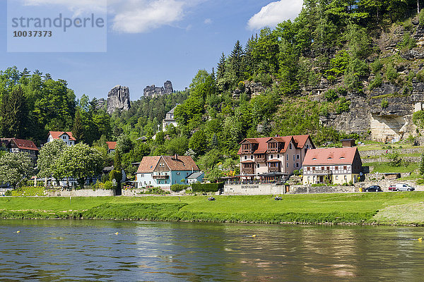 Elbe  Rathen  Sächsische Schweiz  Sachsen  Deutschland  Europa