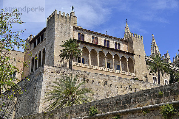 Palacio Real de la Almudaina  Palma de Mallorca  Mallorca  Balearen  Spanien  Europa