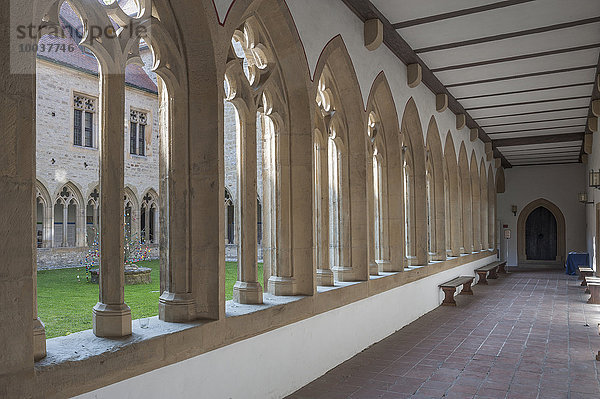 Kreuzgang im Augustinerkloster  1505-1508 lebte hier Martin Luther  Altstadt  Erfurt  Thüringen  Deutschland  Europa