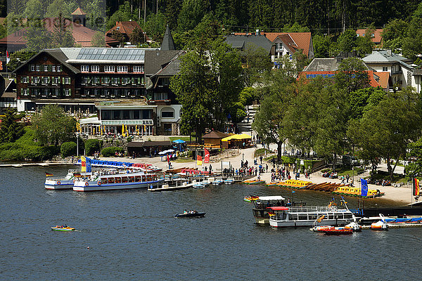 Bootsanlegestelle  Titisee  Schwarzwald  Baden-Württemberg  Deutschland  Europa