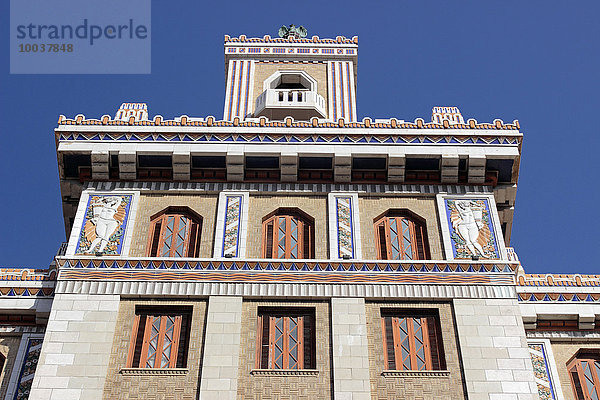 Art déco-Fassade des Bacardi Rum-Gebäudes  Altstadt  Havanna  Kuba  Nordamerika