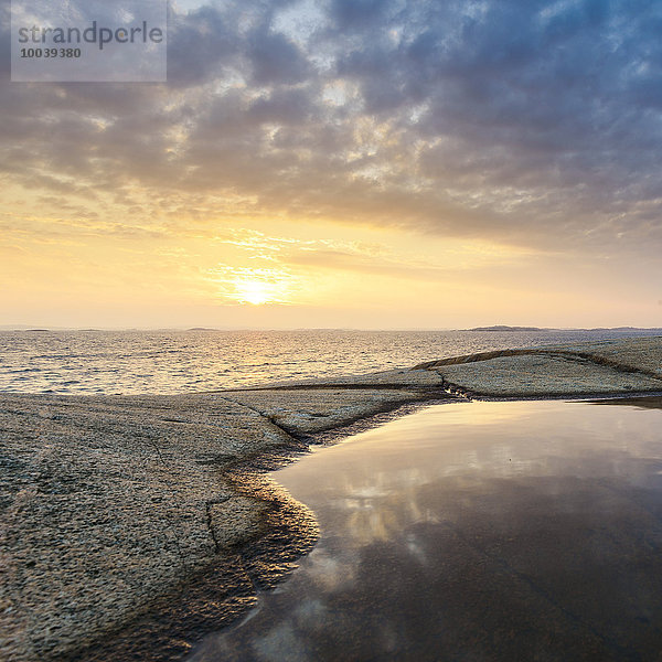 Felsen Sonnenuntergang Küste