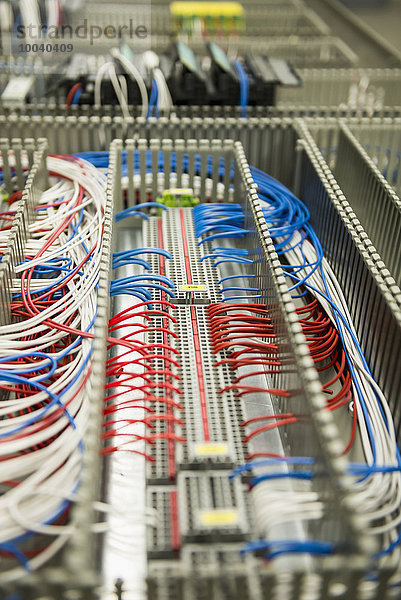 Close-up of cables connected to circuit board