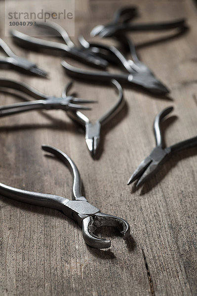 Various pliers in workshop  Bavaria  Germany