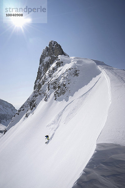 Young man skiing  Tyrol  Austria