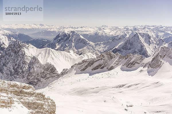 Deutschland  Bayern  Blick von der Zugspitze