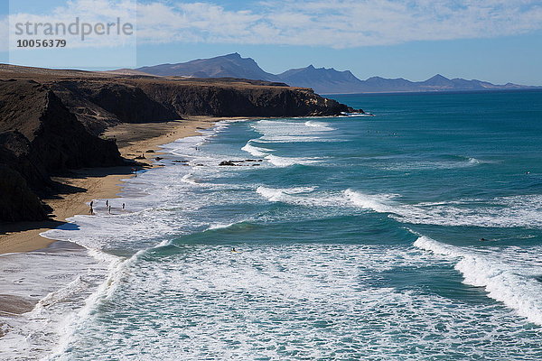 Blick auf Küste und Meer  Fuerteventura  Spanien