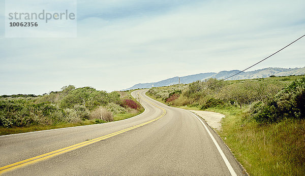 Highway 1 schlängelt sich durch die Landschaft  Big Sur  Kalifornien  USA