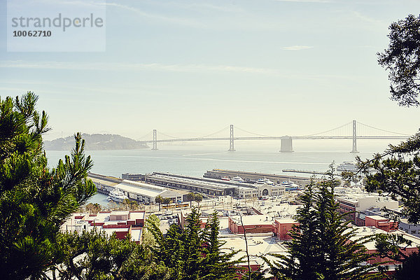Bay Bridge von Telegraph Hill  San Francisco  Kalifornien  USA