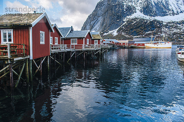 Fischerhütten auf Stelzen  Reine  Lofoten  Norwegen