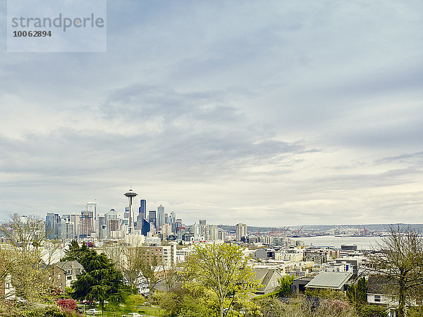 Ansicht der Stadt von Kerry Park  Seattle  Washington State  USA