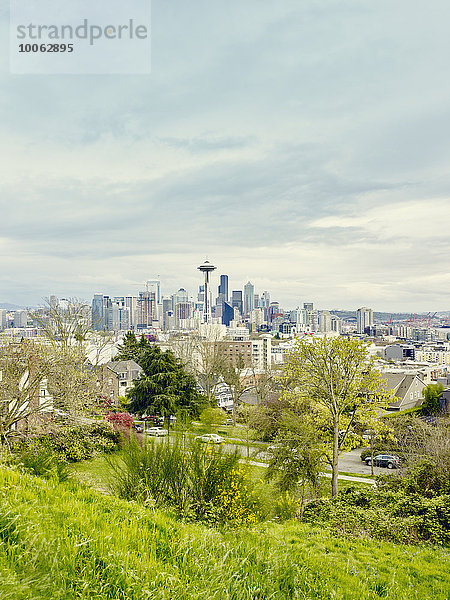 Blick auf die Skyline vom Kerry Park  Seattle  Washington State  USA