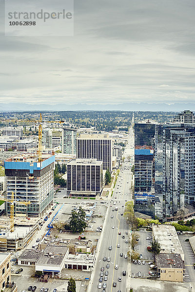 Blick auf Bürogebäude und Entwicklung  Bellevue  Washington State  USA