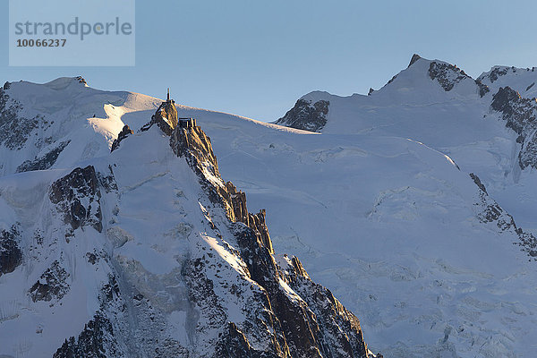 Bergstation Aiguille du Midi  Chamonix-Mont-Blanc  Rhône-Alpes  Frankreich  Europa