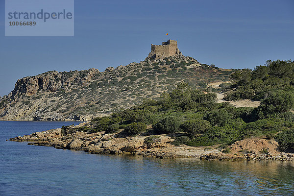 Burg von Cabrera  Parque Nacional de Cabrera  Cabrera-Nationalpark  Cabrera-Archipel  Mallorca  Balearen  Spanien  Europa