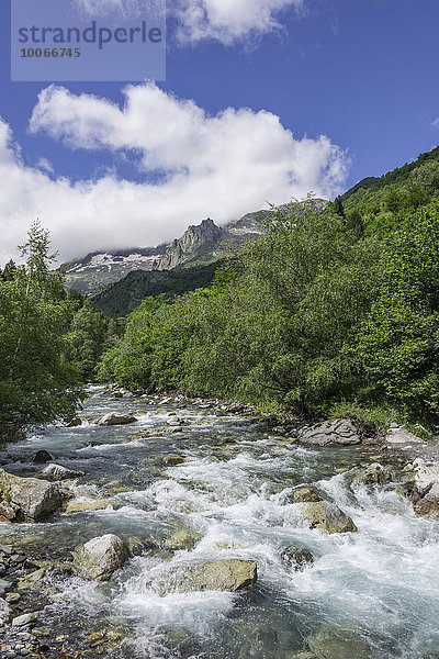 Fluss Rio Estós  Valle de Estós  Benasque  Aragonien  Spanien  Europa