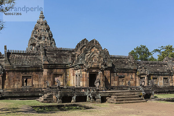 Östlicher Gopuram  Prasat Hin Khao Phanom Rung  Khmer-Tempel  Buriram  Provinz Buri Ram  Isan  Isaan  Thailand  Asien