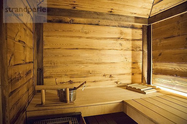 Innenräume der Sauna  Crans-Montana  Schweizer Alpen  Schweiz