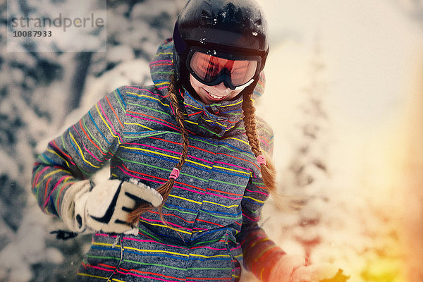 Europäer Winter Schutzbrille Kleidung Mädchen Helm