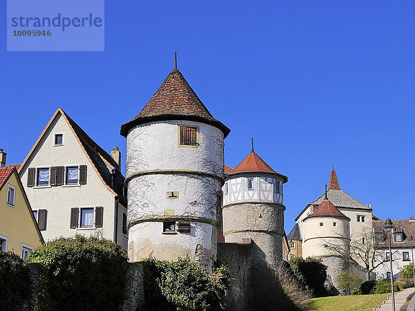 Wehrturm und Stadtmauer  Dettelbach  Franken  Bayern  Deutschland  Europa