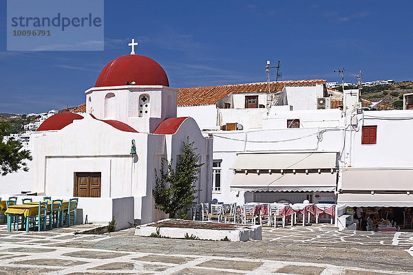 Kirche in der Altstadt  Mykonos-Stadt oder Chora  Mykonos  Kykladen  Griechenland  Europa