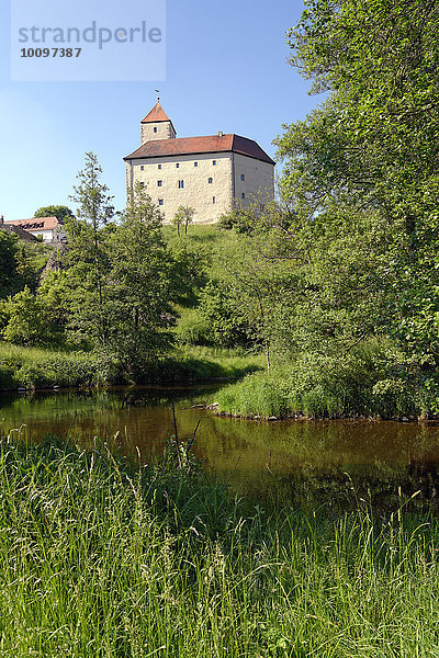Burg Trausnitz am Fluss Pfreimd  Trausnitz  Oberpfalz  Bayern  Deutschland  Europa