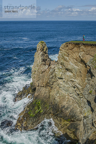 Küstenlandschaft am nördlichsten Ende Großbritanniens  Unst  Shetland-Inseln  Schottland  Großbritannien  Europa