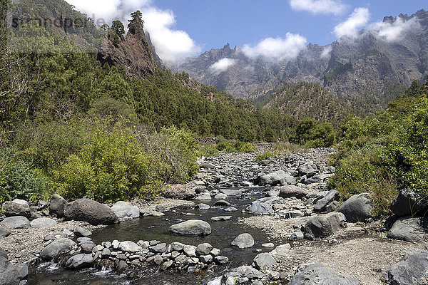 Rio Taburiente  Nationalpark Caldera de Taburiente  La Palma  Kanarische Inseln  Spanien  Europa