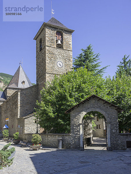 Kirche von Benasque  Aragón  Spanien  Europa