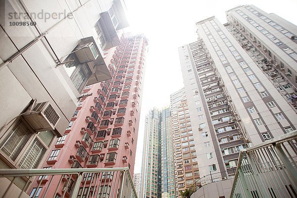 Tiefblick  Mehrfamilienhäuser  Hongkong