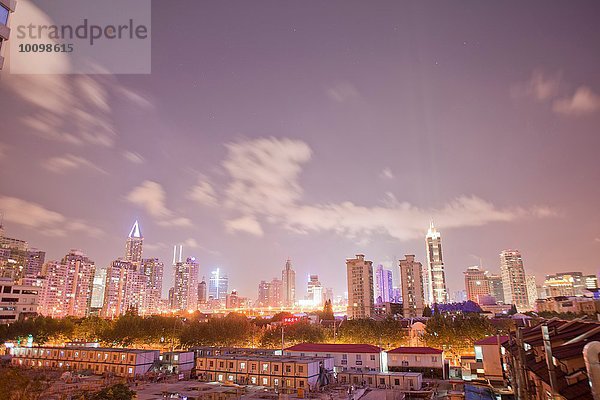 Shanghai Skyline von der französischen Konzession  Shanghai  China