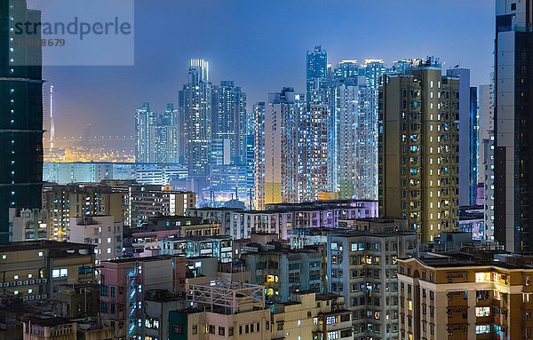 Mehrfamilienhäuser in Mongkok  Hongkong  China