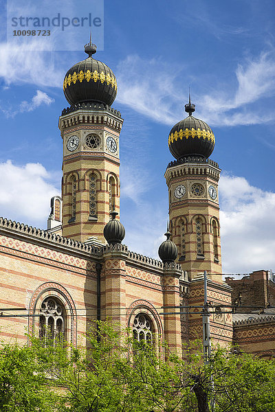 Große Synagoge in der Dohany Straße  Budapest  Ungarn  Europa