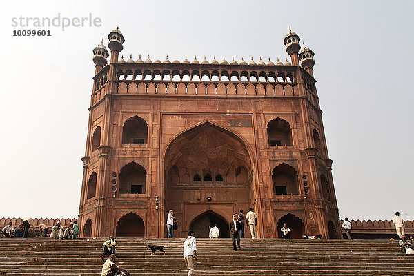 Innenhof der Jama Masjid Moschee oder Masjid-i Jah?n-Num?  Neu-Delhi  Delhi  Indien  Asien